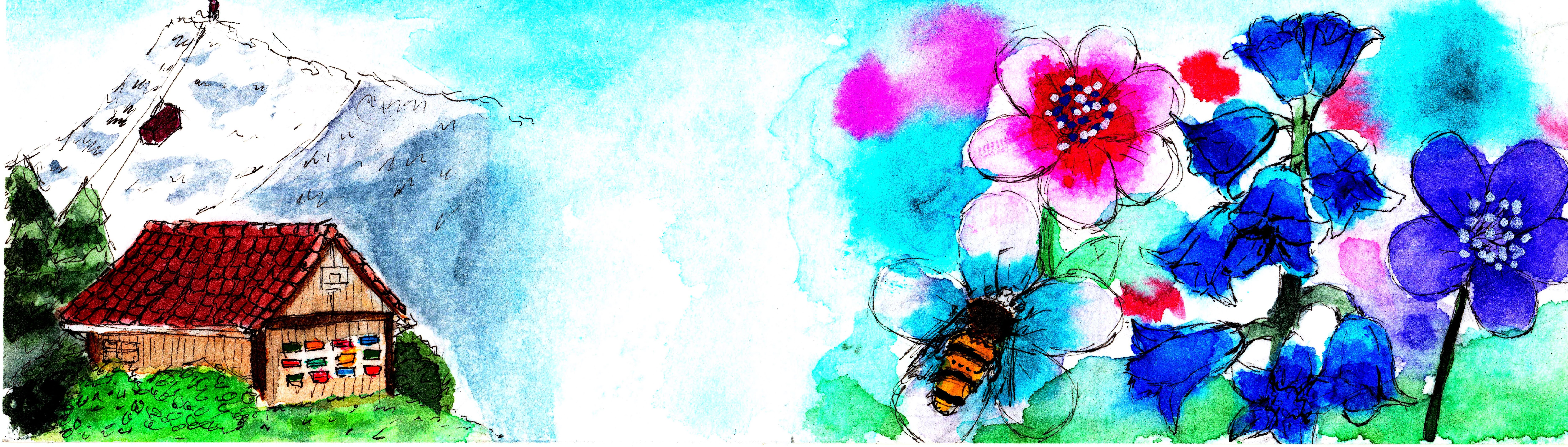 Andrey's Honig – Aquarell Illustration